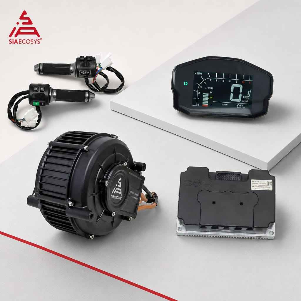 مجموعة محرك QSMOTOR QS165 V2 ب - مراجعة Mid Drive Motor Kit 72V 5000W وسعره